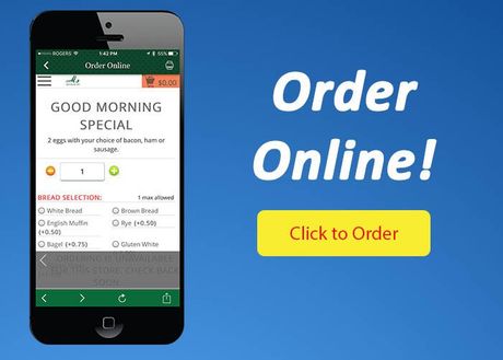 A meal from Al's Diner ready for pickup or delivery
